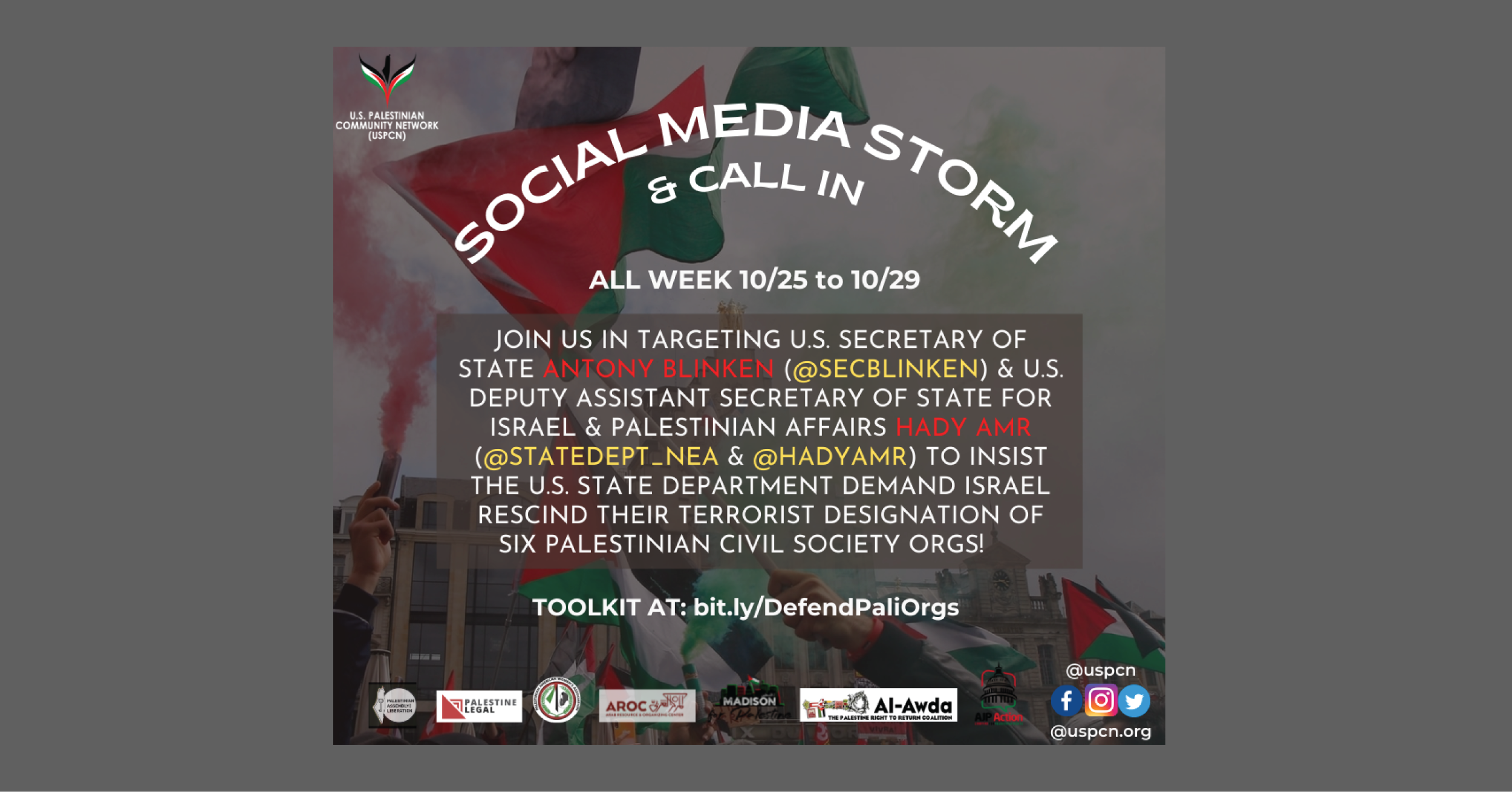 USPCN Toolkit to Target Hady Amr & the U.S. State Department